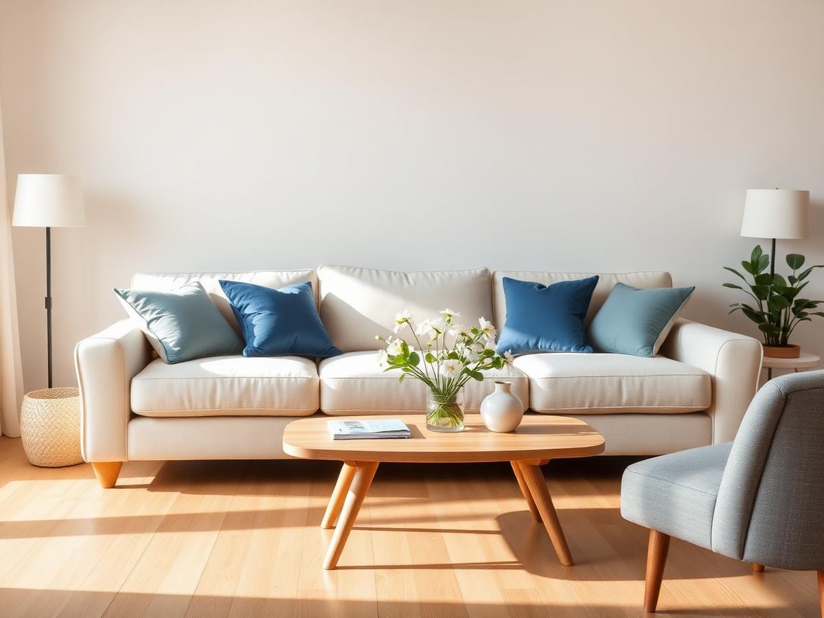 Freshly cleaned living room
